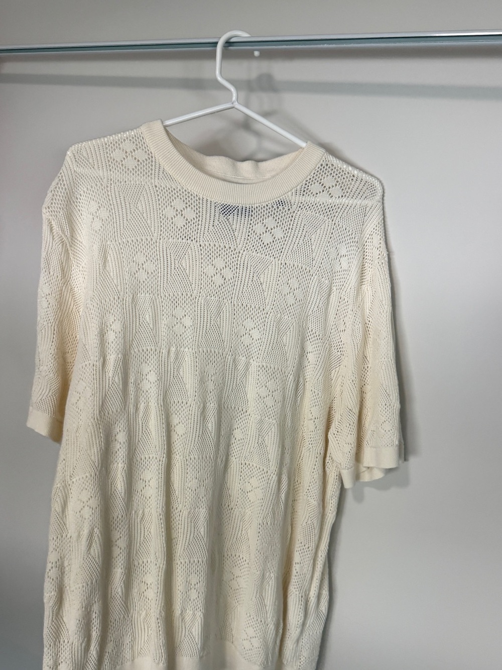 Kith Cream Openwork Knit Tee